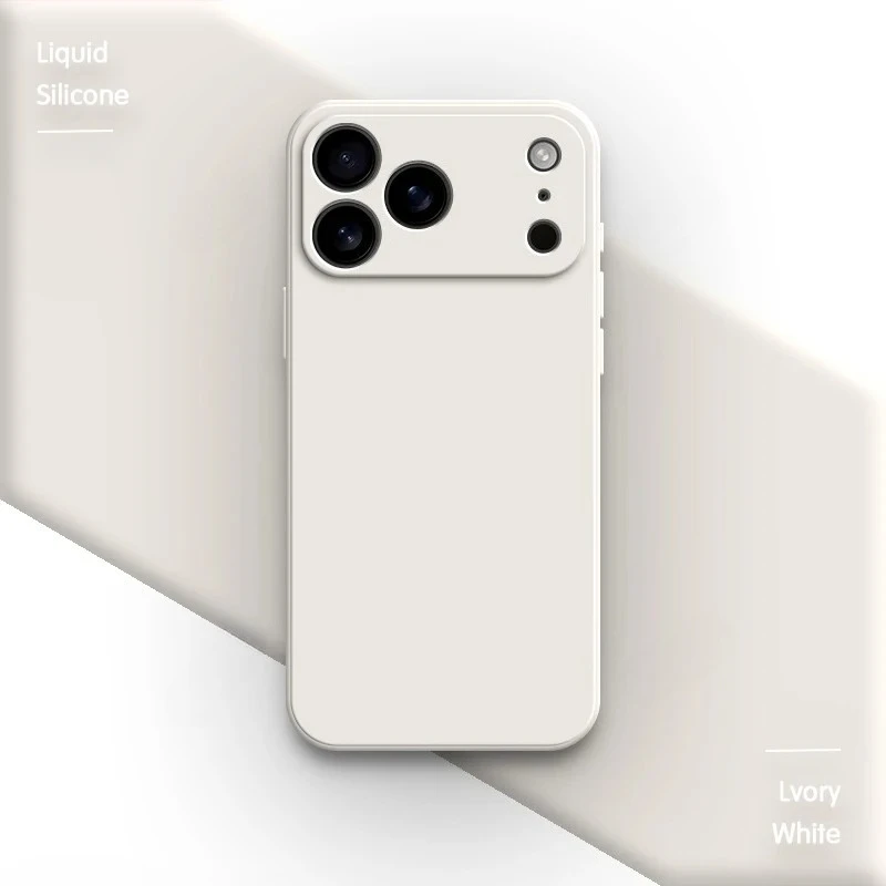 Premium Liquid Silicone Phone Case with Lens Protection - Soft and Durable Protective Cover