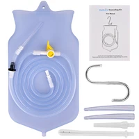 Enema Bag Kit 2L Medical Grade Reusable Silicone Water Colon Bags Home Use Women Wash Anal Flushing Bag Cleansing Enteroclysm 1