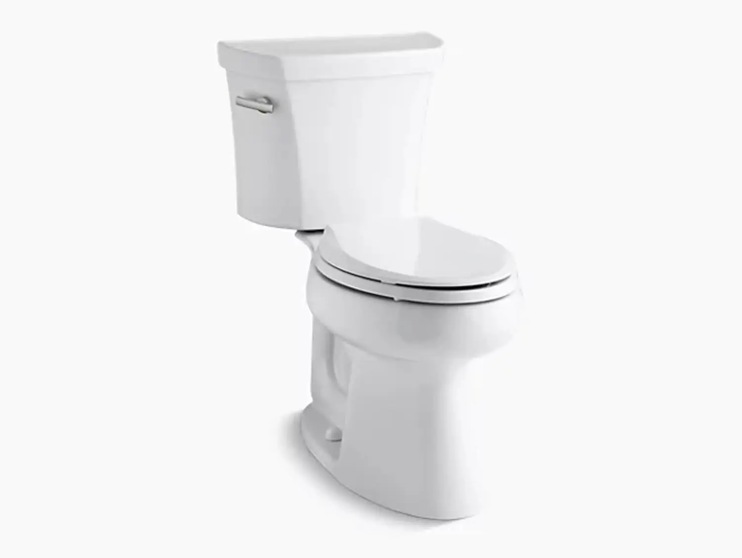 Comfort Height Two-piece Elongated1.28 Gpf Toilet with Class Five Flushing Technology And Left-hand Trip Lever Seat Not Included 2