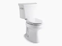 Comfort Height Two-piece Elongated1.28 Gpf Toilet with Class Five Flushing Technology And Left-hand Trip Lever Seat Not Included 2