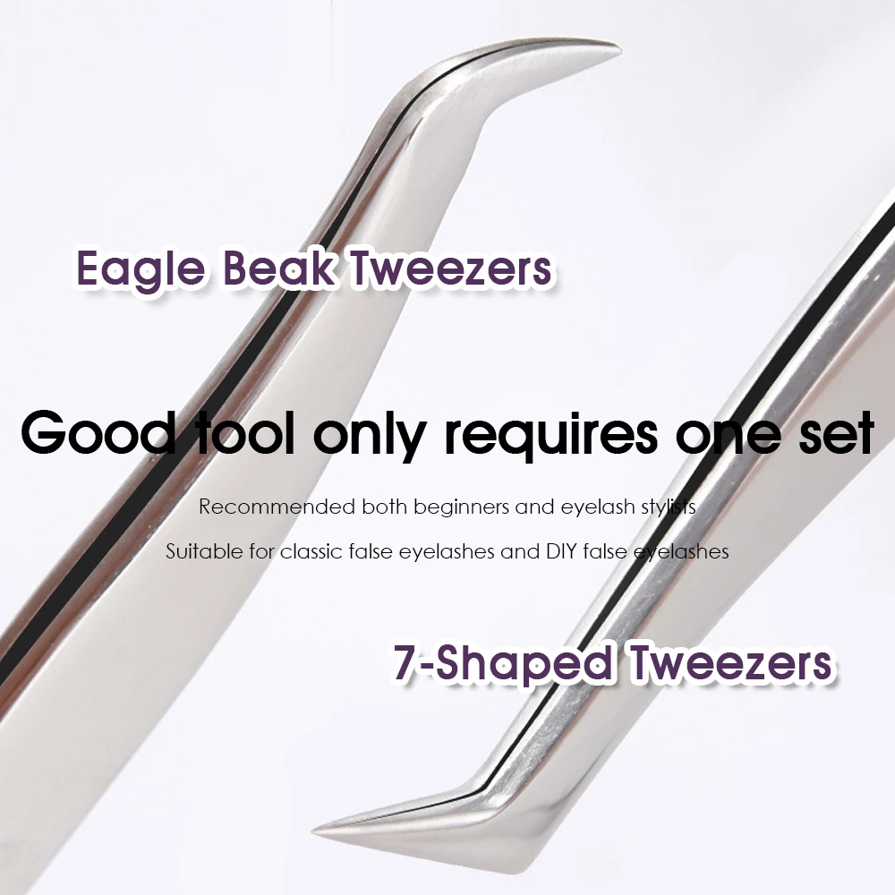 Wholesale 45 Degree Waterproof Portable Non-defrmation Lash Tweezers with Protective Head Cover to Avoid Hand Injury Tight Fit 6