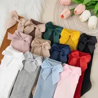 New Brand Baby Toddlers Socks Autumn Spring Children Girls Knee High Long Sock Cotton Big Bow Spanish Style Kids Floor Socks 5