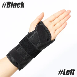 Wrist Support Brace - Comfortable & Structured for Tendonitis and Carpal Tunnel Relief (Black - Left)