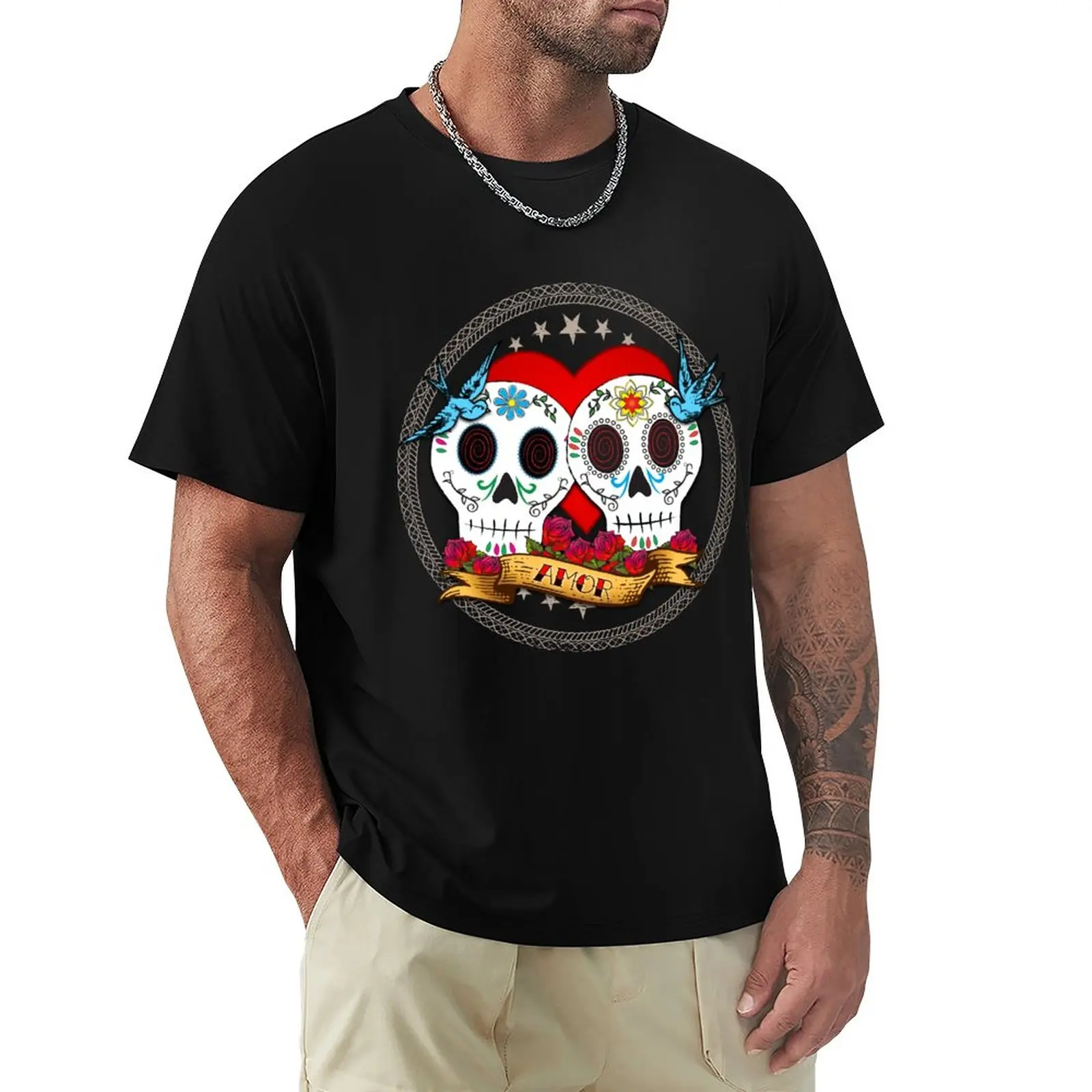 

Love Skulls T-Shirt blanks summer top tshirts for men