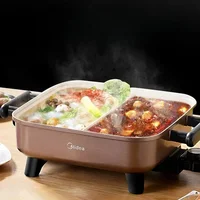 Midea electric hot pot household double-flavored pot multi-function  electric cooking pot  and pans new style 1