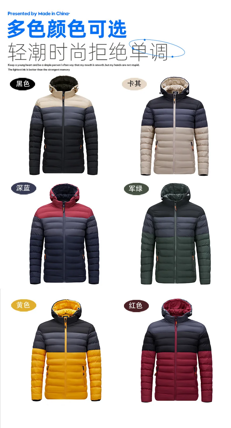 Description Picture 3 of item2024 Winter Jacket Parkas Fleece Coats Outdoor Cotton-Padded Male Windbreaker Hooded Outwear Men's Thicken Parkas Warm