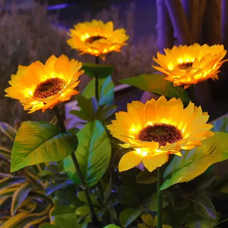 Solar LED Sunflower Outdoor Lawn Light