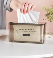 Desktop Tissue Box Nordic Simple Ins Transparent Home Living Room Tissue Box Restaurant Napkin Storage Box 2