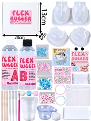 Kawaii Cartoon Cat & Rabbit Squishy DIY Kit - Perfect for Decompression and Fun (Set)