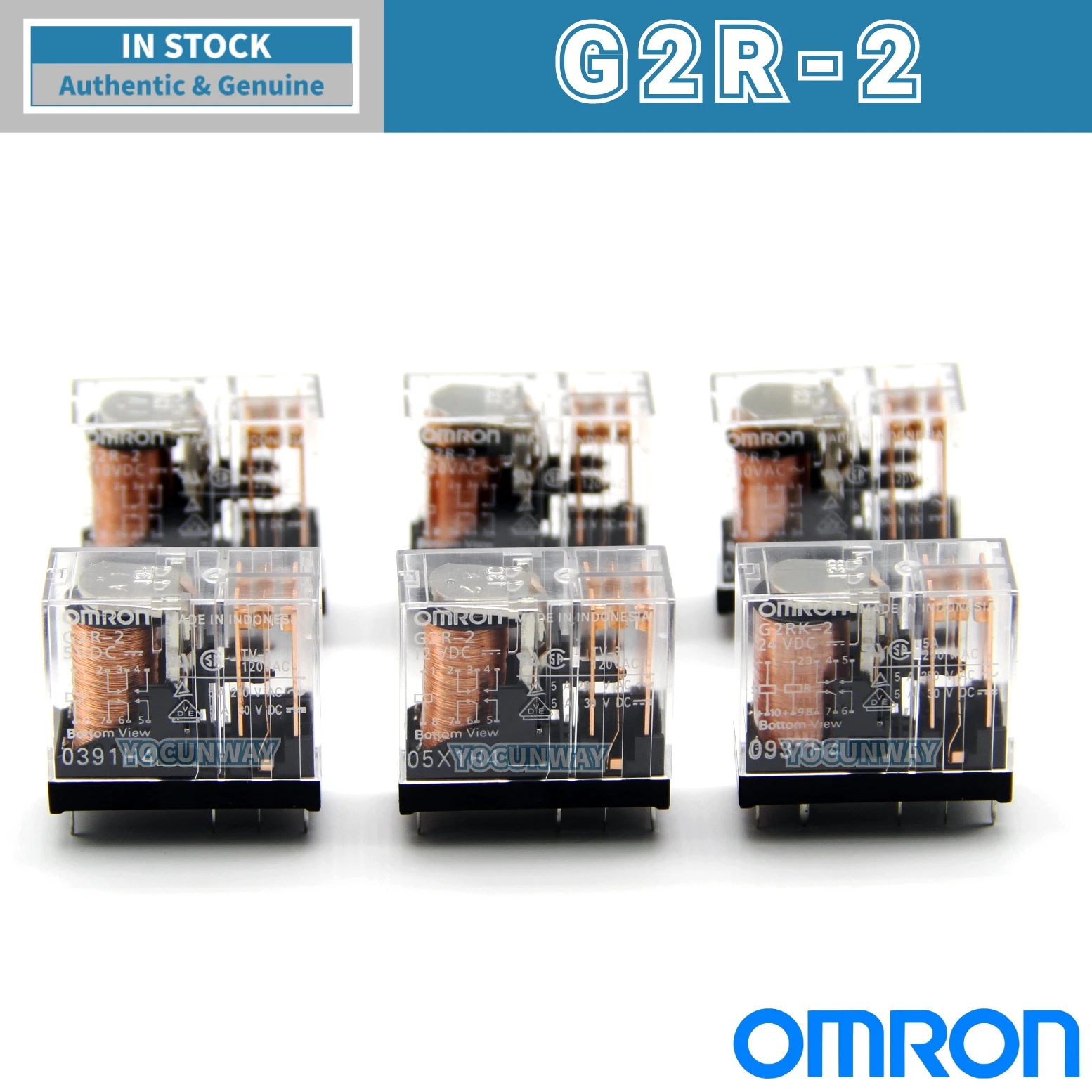 New Authentic Original Japan OMRON PCB Power Relay G2R-2 G2RK 5VDC 12VDC 24VDC 110VAC 220VAC 230VAC DC5V 8 PIN 5A