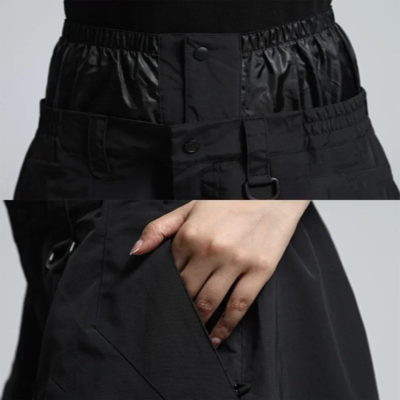 Skiing Pants Outdoor Waterproof Skiing Pants Warm Ski Trousers Windproof Snow Clothes Men Winter Cargo Pants Women Loose Snowboard Wear