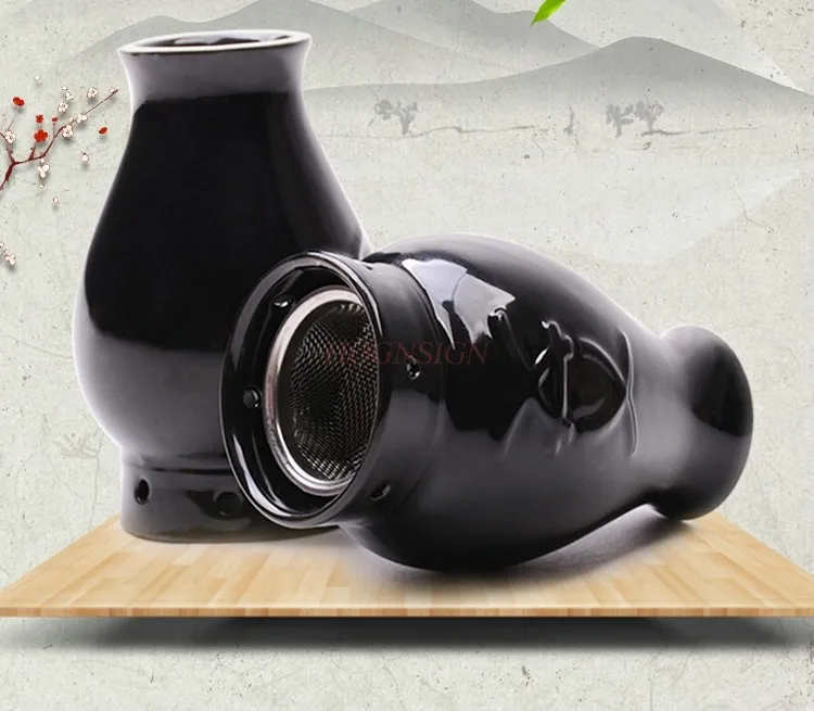 Small moxibustion pot ceramic face peach blossom moxibustion eye lymph ear box face beauty salon instrument
