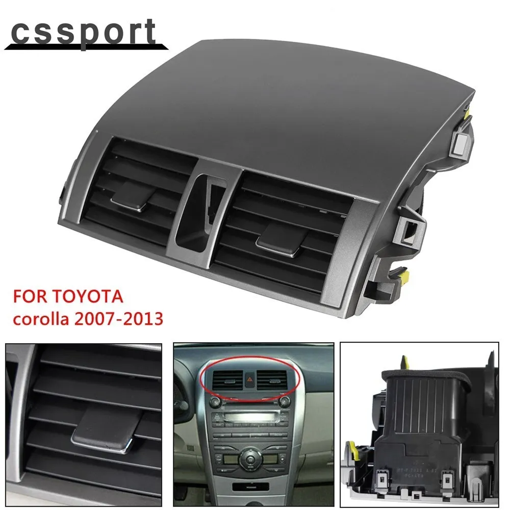 

Дефлектор A/c, Верхняя Рамка для вентиляционного отверстия, отделка A/c, розетка для воздуховода, подходит для 08-13 Toyota Corolla 55663-02060 55670-02160