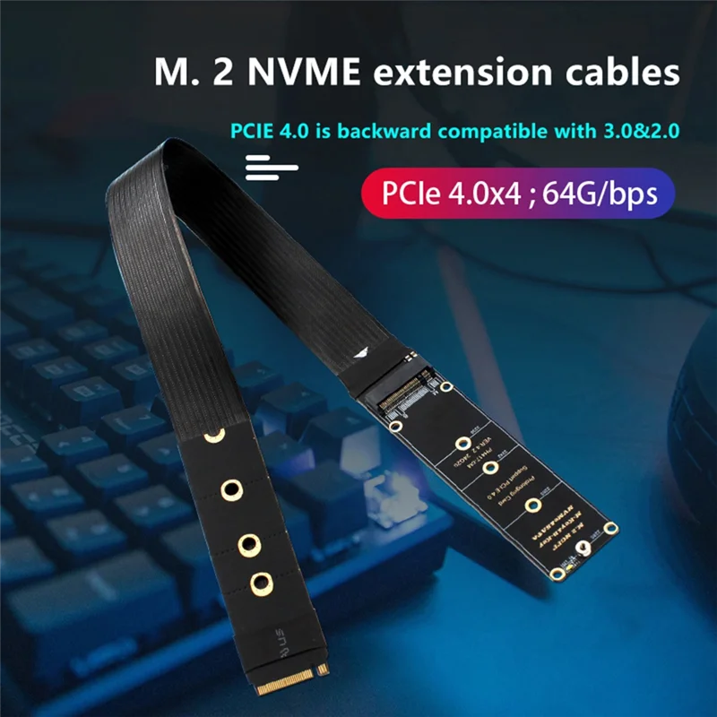 DIGIT-듀얼 프로토콜 PCIE4.0 M.2 M 키 NVME 확장 케이블 라이저 카드 (2230 2242 2260 2280 M.2 PCI-E / M2 NGFF SATA SSD 호환)