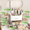 Desktop Makeup Organizer Transparent Jewelry Cosmetic Storage Box Dustproof Large Capacity Makeup Container Jewelry Lipstick Box 5