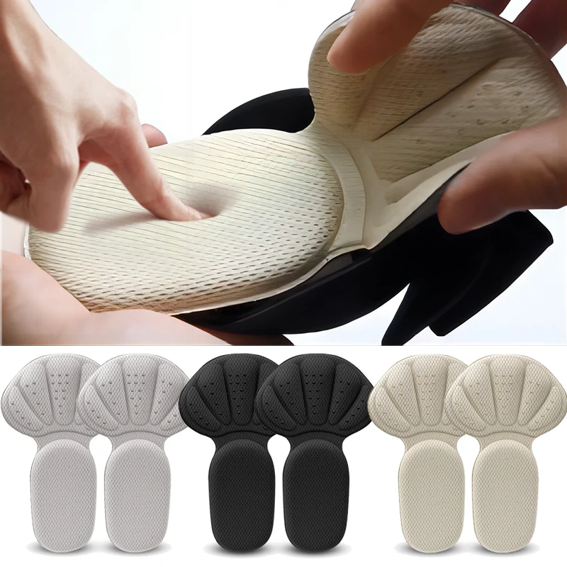 Heel Cushion Insole Heel Patch Insole Heel Insoles Heel Grips Heel Cushion Protector Heel Protector Pads Heel Protector Patches Heel Protector T-Shaped Heel Grips Cushions Inserts Loose Too Big Shoes Insert Heel Pads Snugs Filler Improve Shoe Comfort Prevent Slip