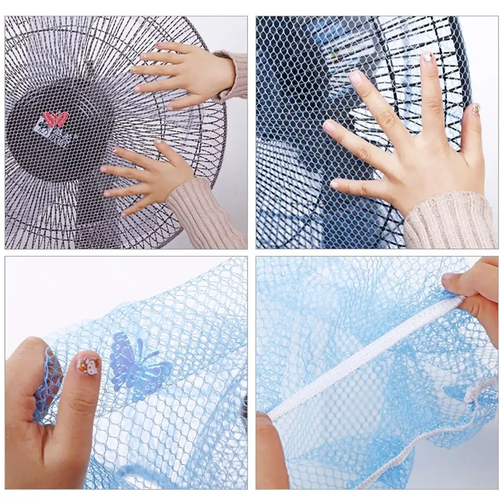 Electric Fan Protective Cover Safety Dust Cover Summer Round Fan Mesh Net Dia 38cm for Baby Kids Finger Protector Guards fan cover
