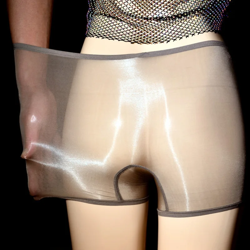 

1PC Men Underwear U Convex Pouch T-back Oil Glossy G-string Boxer Briefs Breathable Shiny Ultra Thin Underpants