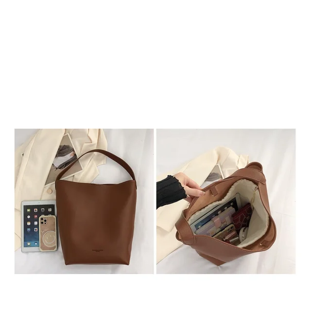 RANDEBOO bucket 分厚く bag（stone） 