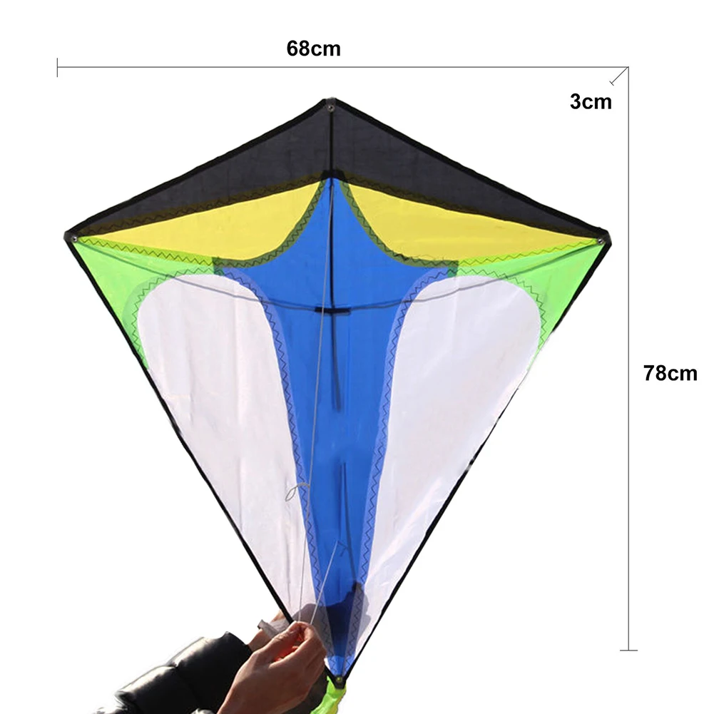 Polyester Diamond Kite with Long Tail for Kids Outdoor Fun