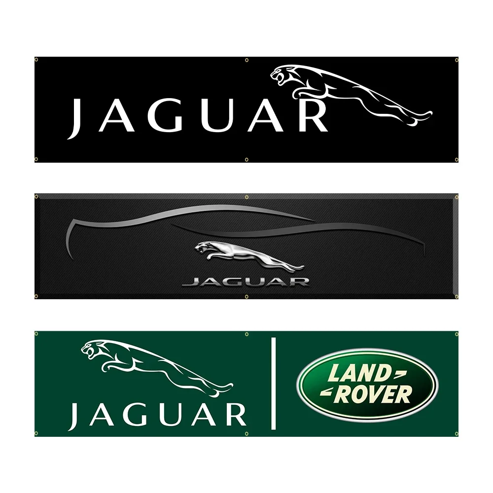 60*240 Jaguar Stampato Car Banner Decorazione D'Interni Bandiera Arazzo Auto Da Corsa