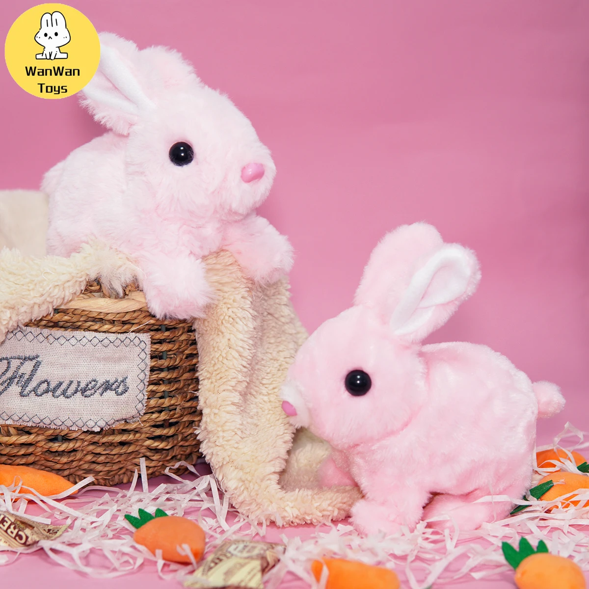 Children's Toys Electric Cartoon Rabbit Plush Rabbit Simulation Cute Shape Gift For Boys And Girls Simulation Pet