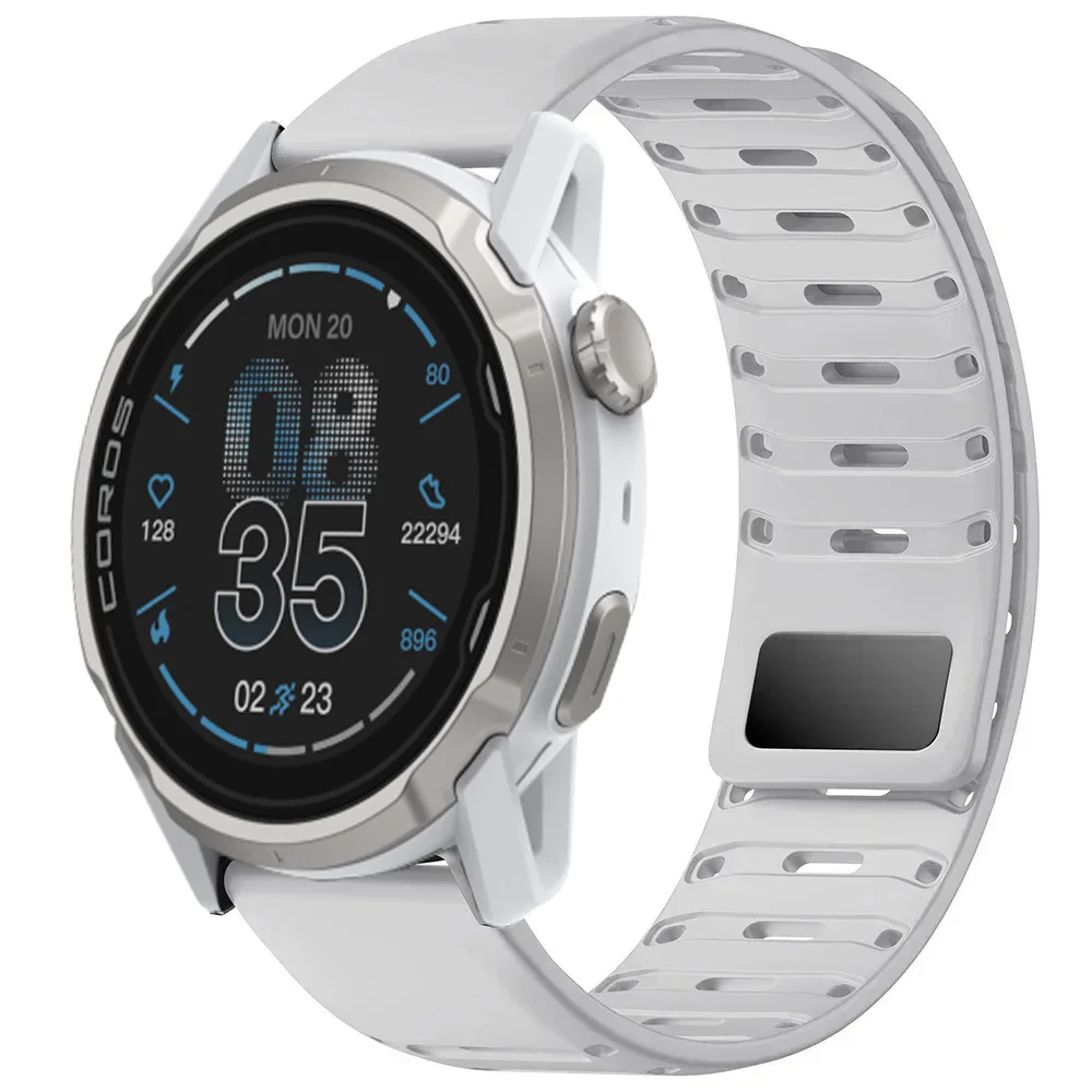 Enhanced Breathable Silicone Strap with Magnetic Buckle - 22mm