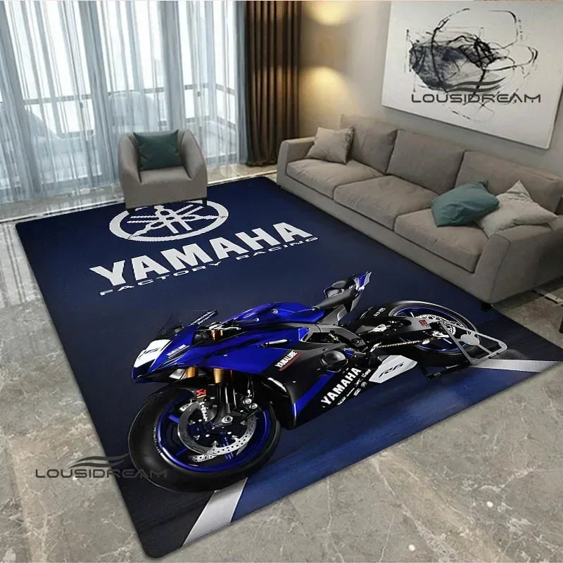3D Retro motorcycle Y-YAMAHAS Printed carpet non-slip carpet bedroom decor outdoor rug Yoga mat bedroom decoration birthday gift