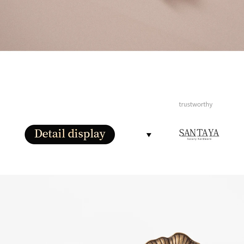 brass ginkgo leaf knob close up detail