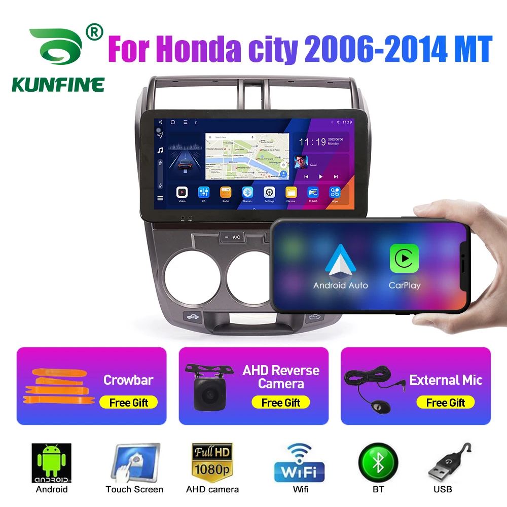 

Автомобильный радиоприемник 10,33 дюйма для Honda Fit 2006-14 2Din Android Восьмиядерный автомобильный стерео DVD GPS навигатор плеер QLED экран Carplay