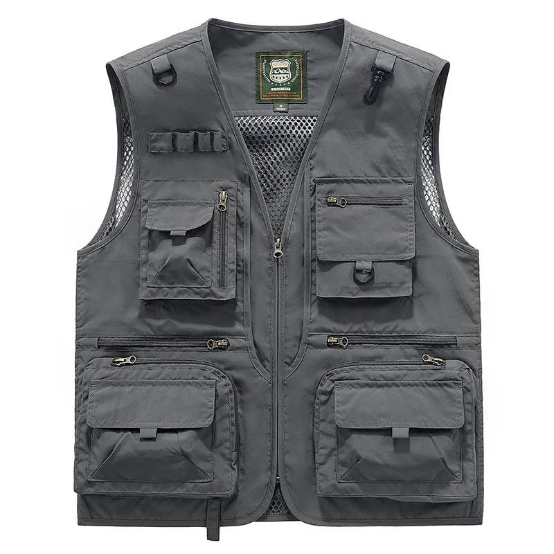 Work Vest Multi Pocket MAN Professional Photographer Fishing Vests Sleeveless Jacket Motorcyclist Men's Luxury Clothing Hunting