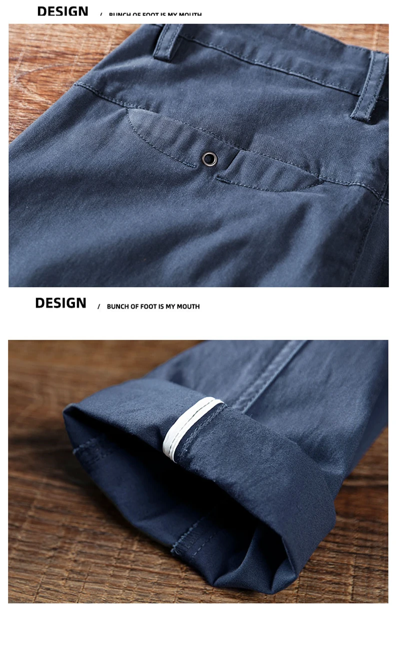 2024 New Spring Autumn Men's Cargo Work Pants 97%Cotton Thick Solid Color Wear Korean Grey Casual Trousers Male Plus Size 38 40