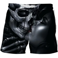 New Men's Skull 3D Print Beach Shorts Graphic Men's Casual Sports Shorts Summer Surfing Shorts Comfortable Shorts Hip Hop Pants 2
