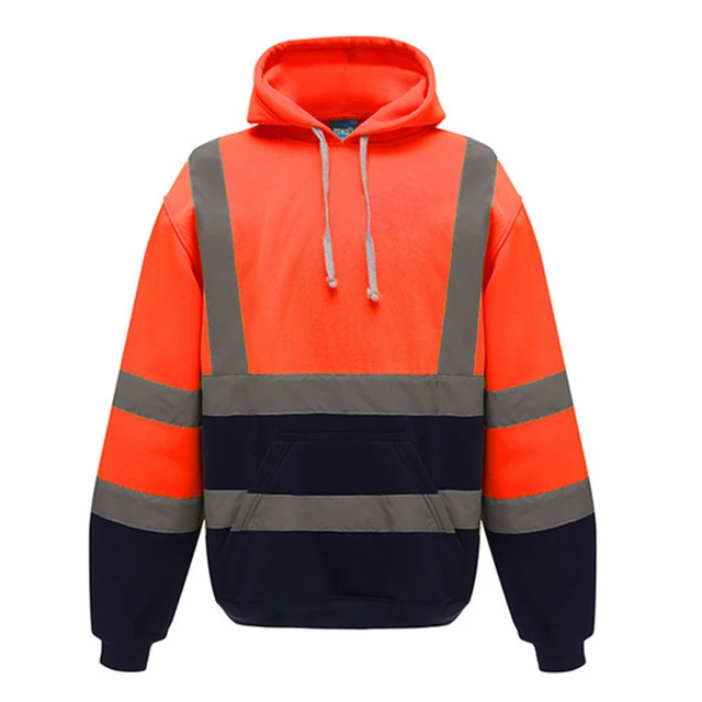 Hi Vis Pullover Hoodie with Pocket