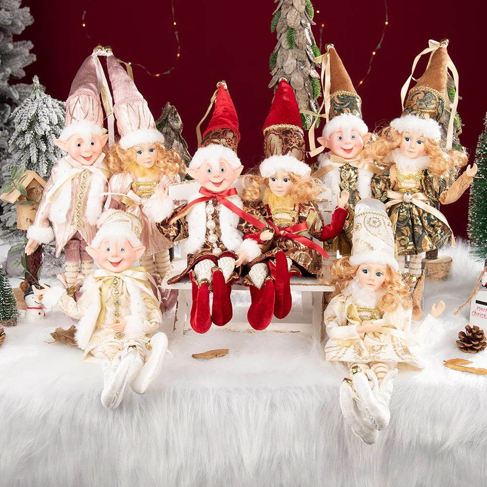 Elfo Di Natale Peluche Decorazioni Per La Casa Coppia Elfi Bambole Natalizie Giocattolo Anno Regalo Decorazione Della Stanza Dei Bambini