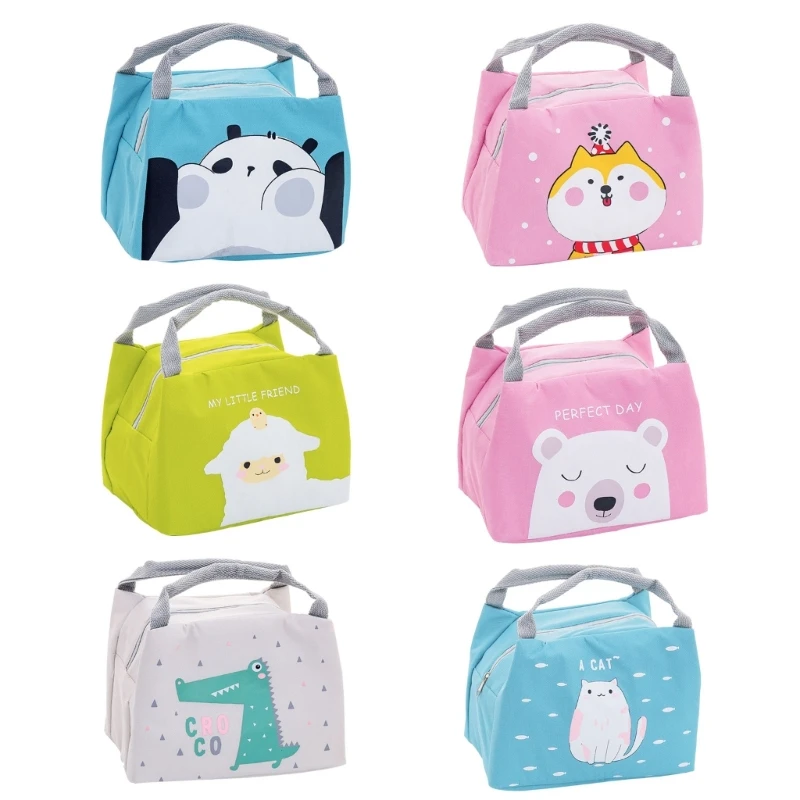 

2024 New Cute Lunch Bag Insulated Lunch Box Reusable Large Lunch Tote for Work Picnic Travel Waterproof Lunch Box Container