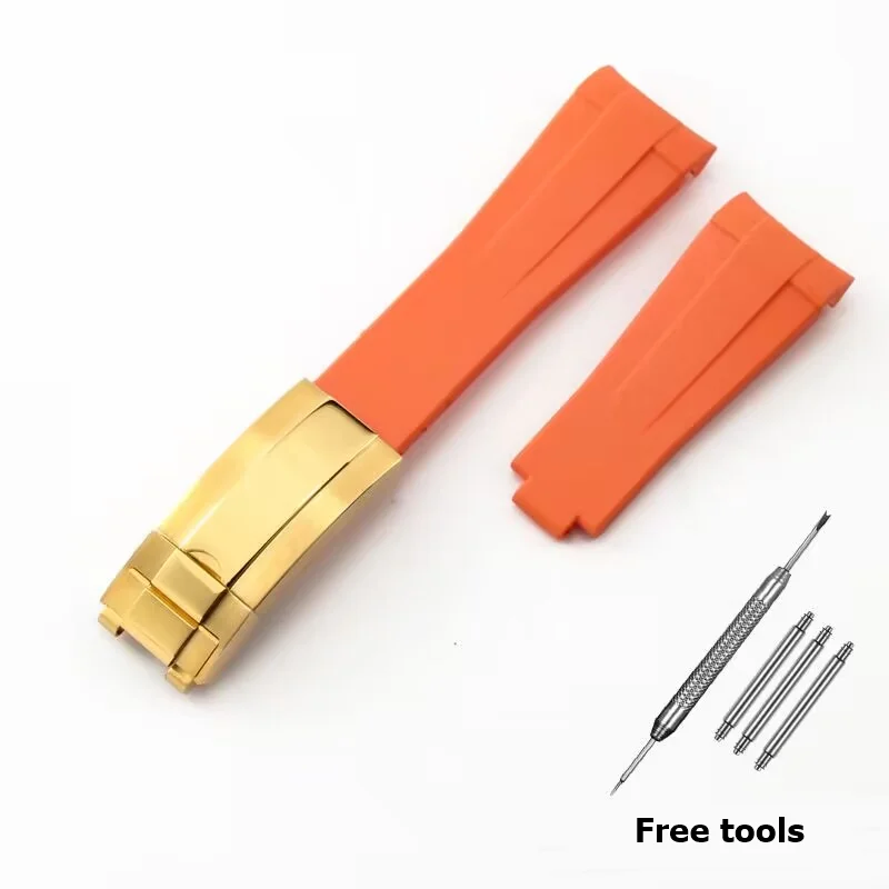 Cinturino In Gomma Per Rolex Submariner Daytona Gmt Yacht-Master Series Cinturino Per Orologi Bracciali Accessori Sostituzione 20Mm 21Mm