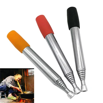 Stainless Outdoor Cooking Blow Fire Tube Stainless Steel Adjustable Torch Pocket Bellow Camping Blowing Fire Stick Survival Tool 1