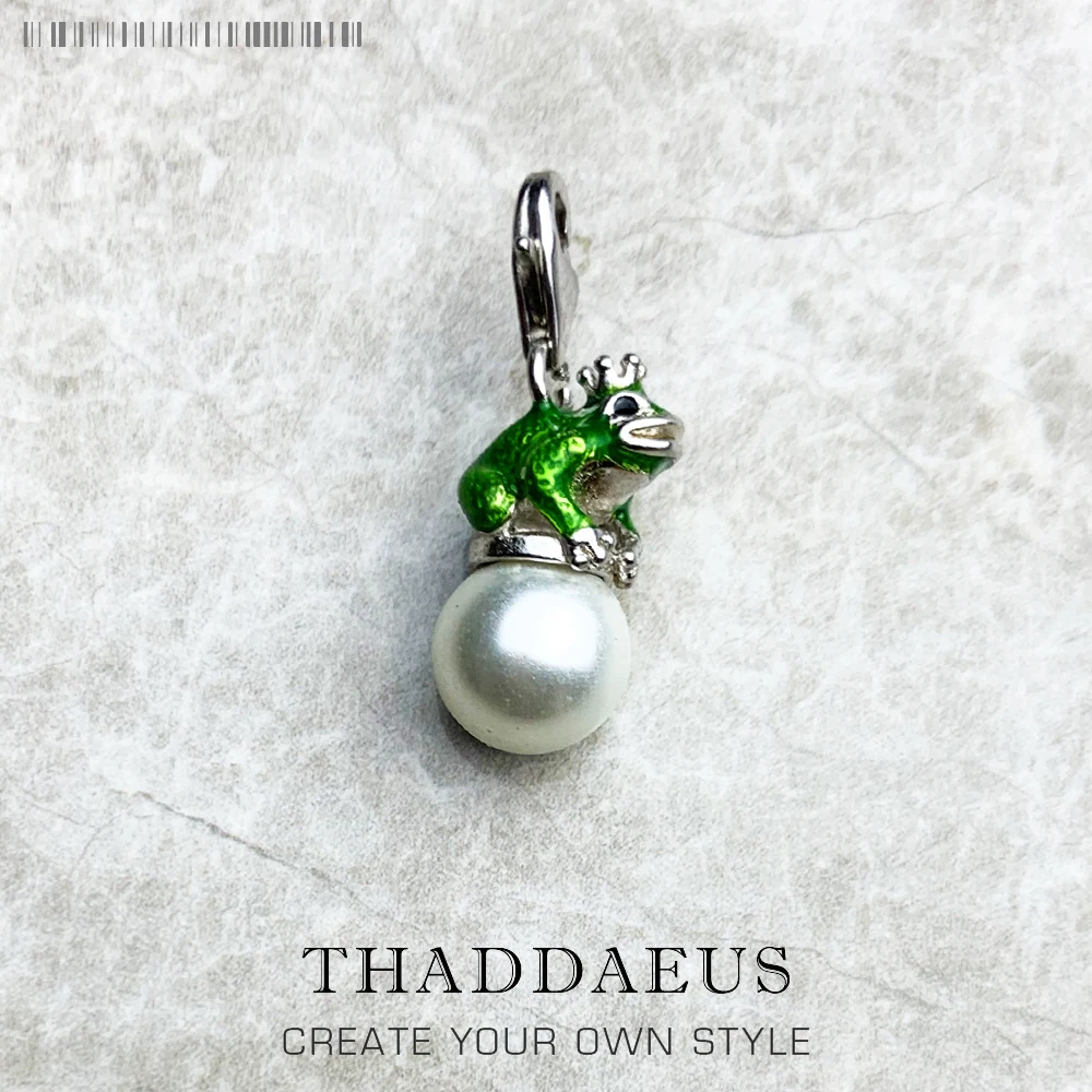 Charms Frog With Pearl 925 Sterling Silver Pendants New Fashion Jewelry