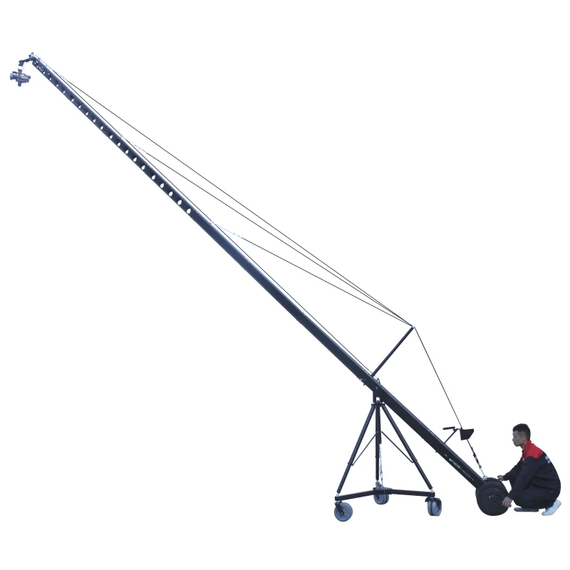헤비듀티 삼각형 DS5-10M 카메라 크레인, 전동 짐벌 컨트롤러 포함, 회전 촬영 및 전문 웨딩 촬영용