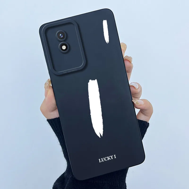 Lucky Initial Letter Silicone Soft Phone Case - Stylish Protective Bumper Cover
