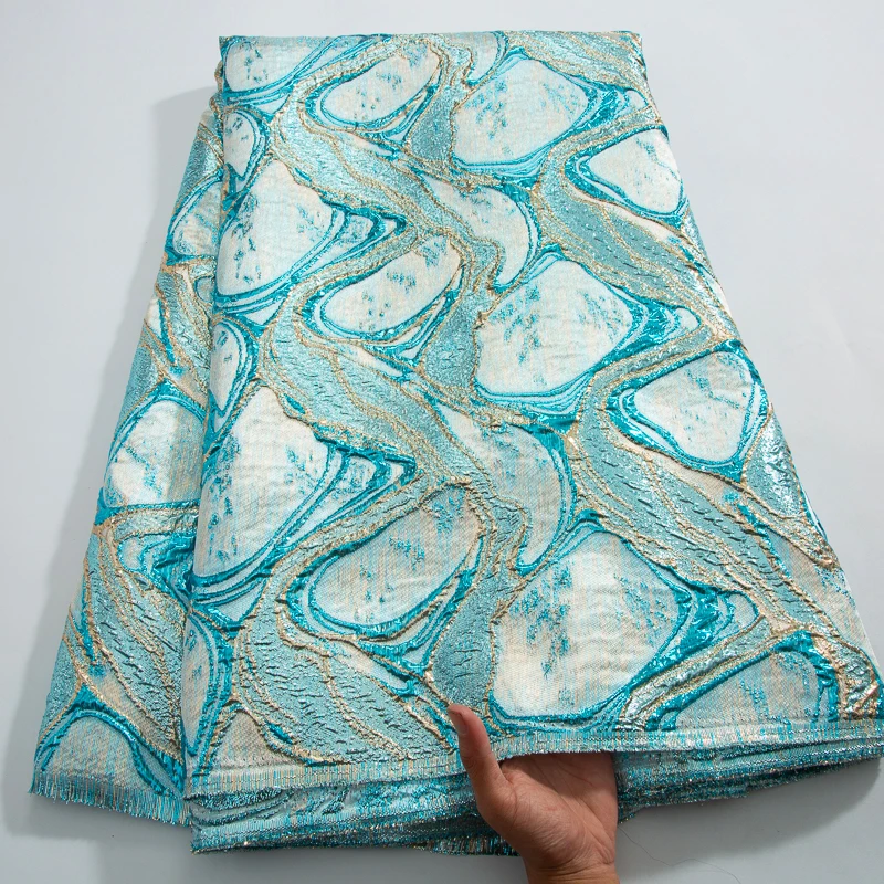 프렌치 골드 레이스 원단 데마스크, 아프리카 브로케이드, 자카드 레이스 원단, 여성용 수공예 드레스, 바느질 재료, A3753