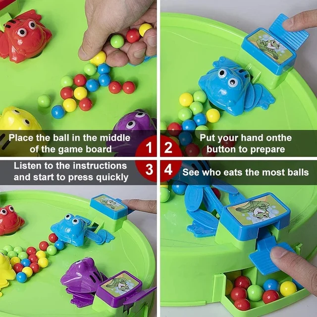 Funny Hungry Frog Eats Beans Strategy Game for Children and Adults Family Gathering Interactive Board Game Stress Relief Toys 5