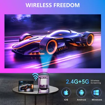 TS-2 home theater wifi projector 240 ANSI portable wifi 4K LCD projector with stand HI352 processor Full HD cinema proyector 4