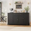 54" Buffet Cabinet with Storage, Modern Kitchen Buffet Sideboard with Drawer, Wood Coffee Bar Cabinet with Adjustable Shelves 5