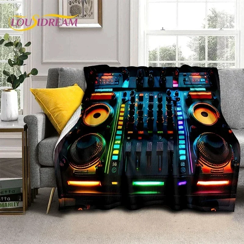 Vinyl Record Music DJ Screen Tape Soft Flannel Blanket for Bed Bedroom Sofa Picnic,Throw Blanket for Cover Outdoors Leisure Gift 3