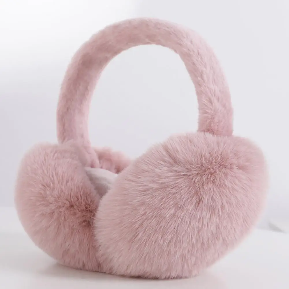 Soft Plush Ear Warmer Winter Faux Fur Earmuffs Outdoor Cold Earmuff Folding Earflap