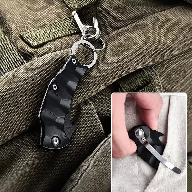 Nóż Karambit składany nóż z pierścieniem na palec scyzoryk kieszonkowy nóż rybacki polowania na kemping survivalowy nóż