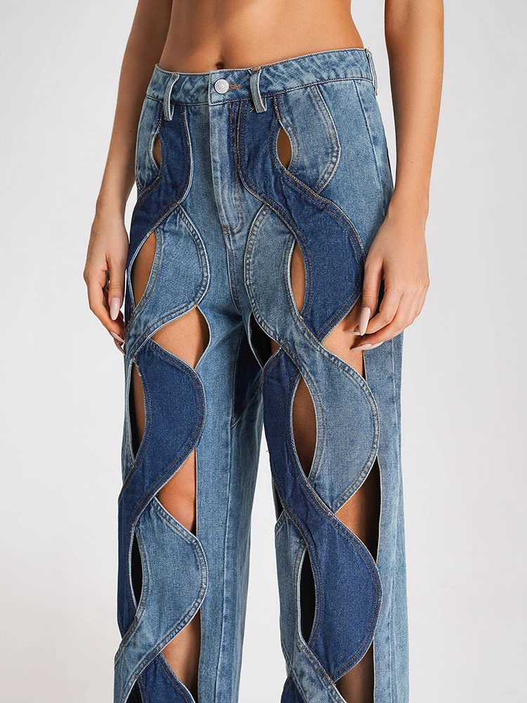 【NONCODE】Joniak Damaged Denim Pants Maiyifu-GJ Mens Distressed Paint Splatter Jeans Ripped Holes