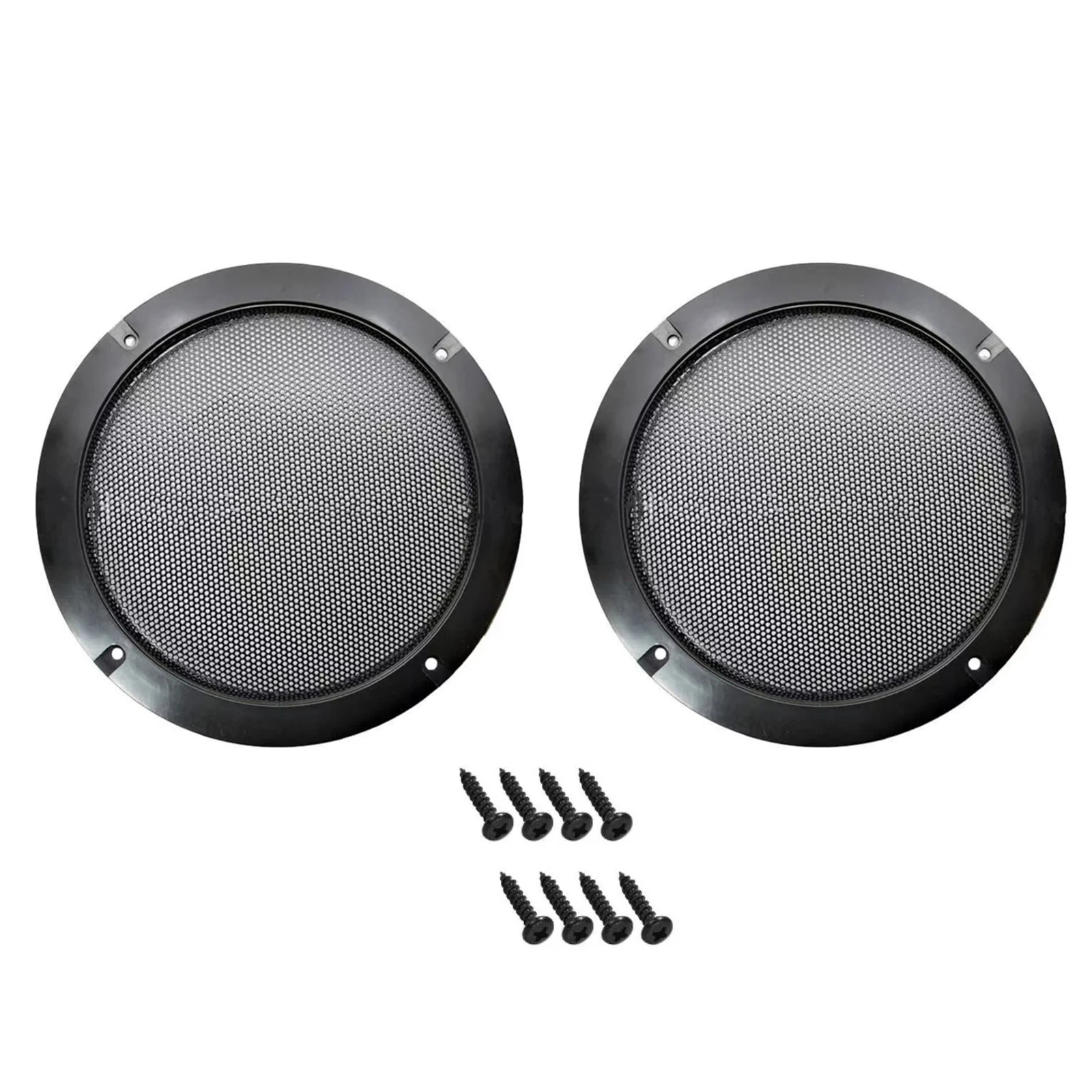2Pcs/Set 6.5-inch Car Audio Speaker DJ Grill Cover Steel Mesh Woofer Subwoofer Protector For Car Home Audio Systems Accessories 2